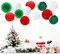 Red-Green White Party-Decorations Christmas Flowers Lanterns - 15PCS Italian Mexican Independence Day Paper Tissue Pom Poms Streamers,Mexico Italy Birthday Baby Shower Wedding Hanging Decor